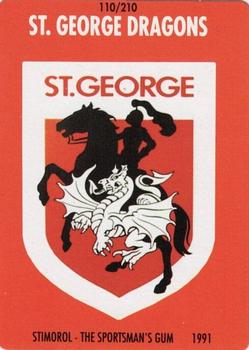 1991 Stimorol NRL #110 Crest - Dragons Front